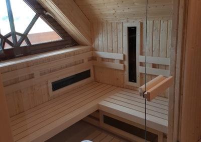 Kabina infrared z piecem do sauny suchej