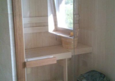 drewniana sauna Fińska w domu